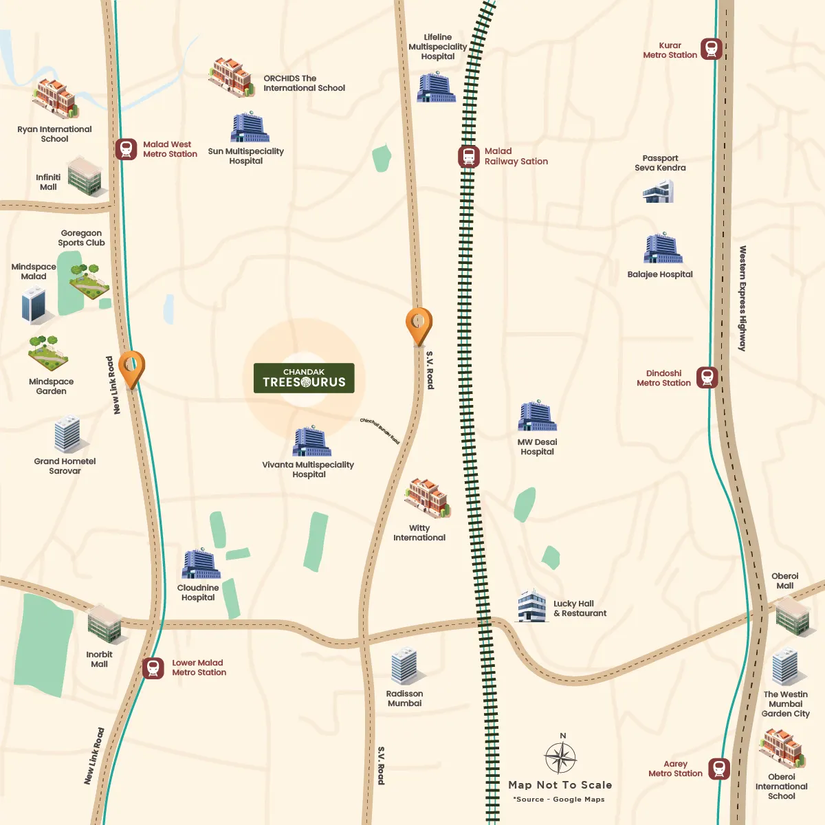 Chandak Treesourus Location Map