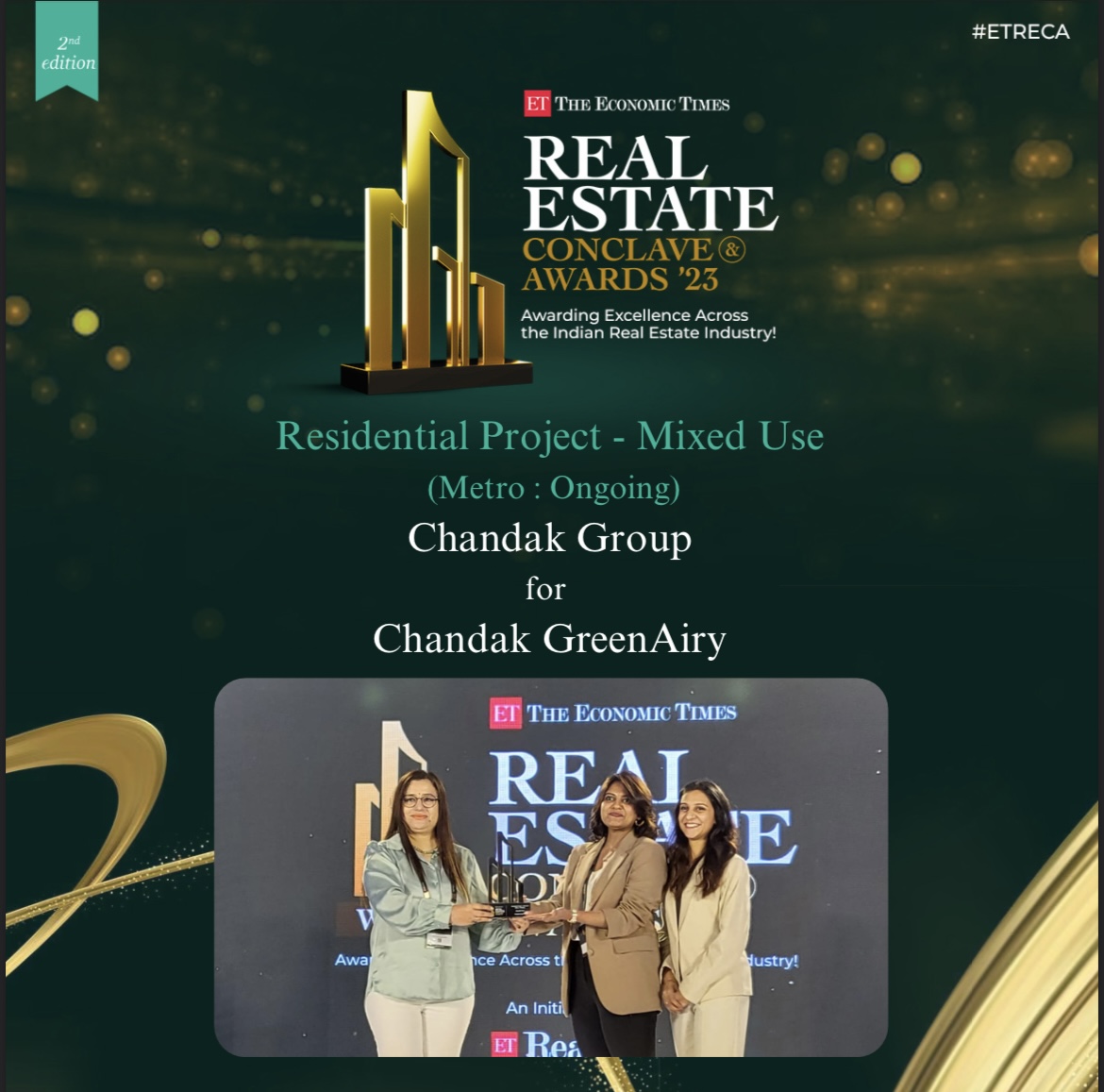 Residential Project <br> - Mixed Use <br> (Metro : Ongoing) <br> For Chandak GreenAiry